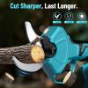 Seesii Electric Pruning Shears for Gardening: 1.8” Cutting Cordless Power Pruner – Brushless Motor, Dual 4.0Ah Battery+Seesii Mini Chainsaw Cordless 6-inch
