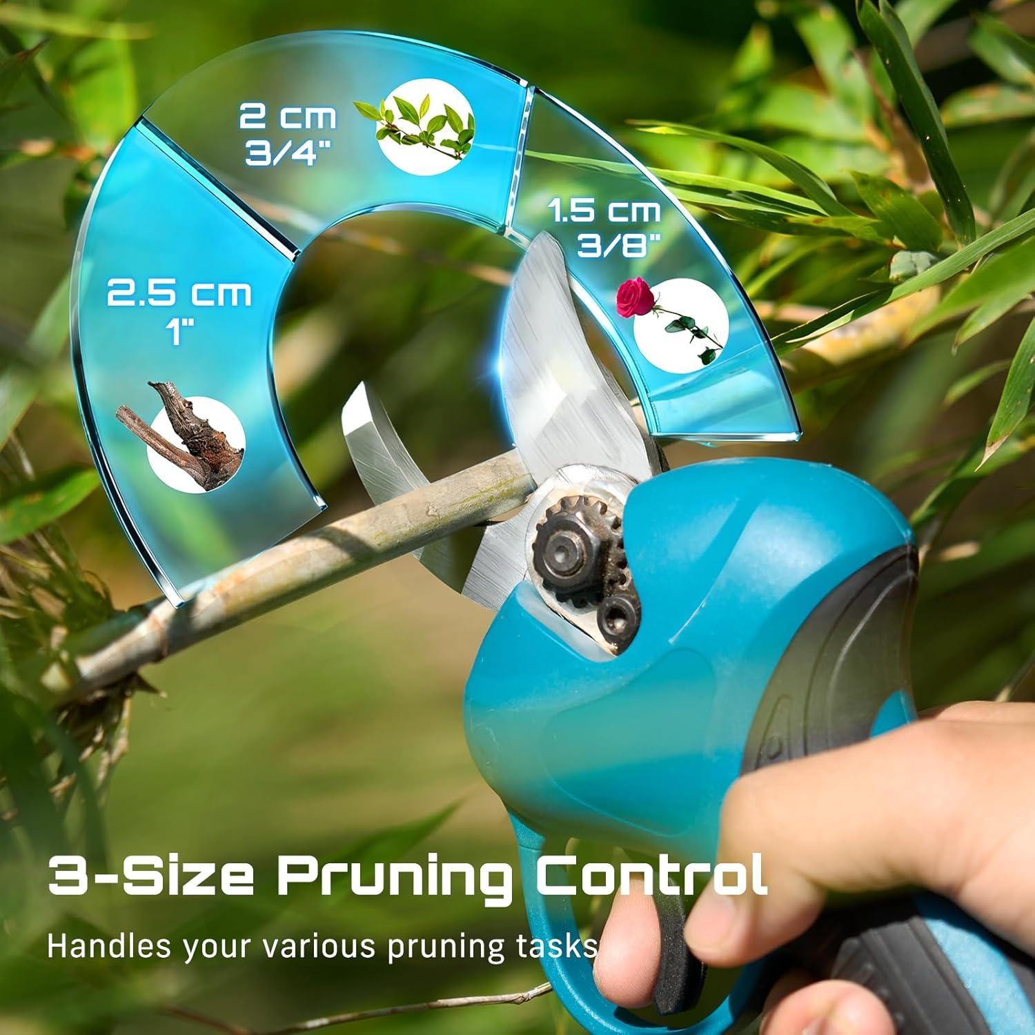 image:imageSEESII 2in1 Electric Pole Saws Brushless Mini Chainsaw Cordless 6 Inch 2 x 4000mAh Batteries Pole Saw for Tree TrimmingHand held Chain Saw with Extension Pole for Tree Limb Branch CutterP6 AceCobalt Blue