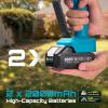 SEESII 2-in-1 Electric Pole Saws: Brushless Mini Chainsaw Cordless 6 Inch, 2 x 4000mAh Batteries, Pole Saw for Tree Trimming,Hand held Chain Saw with Extension Pole for Tree Limb Branch Cutter,P6 Ace(Slate Blue)