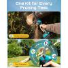 SEESII 2-in-1 Electric Pole Saws: Brushless Mini Chainsaw Cordless 6 Inch, 2 x 4000mAh Batteries, Pole Saw for Tree Trimming,Hand held Chain Saw with Extension Pole for Tree Limb Branch Cutter,P6 Ace(Navy Blue)