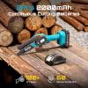 SEESII 2-in-1 Electric Pole Saws: Brushless Mini Chainsaw Cordless 6 Inch, 2 x 4000mAh Batteries, Pole Saw for Tree Trimming,Hand held Chain Saw with Extension Pole for Tree Limb Branch Cutter,P6 Ace(Blue)