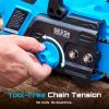 SEESII 40V 16-Inch Cordless Chainsaw: Brushless Electric Chain Saws with 2×4.0Ah Batteries & Charger, Tool-Free Chain Tension, Auto Oiling, for Tree Trimming, Wood Cutting, Yard Work(40V16 INCH)