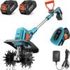 SEESII Electric Tiller for Gardening 300 RPM,SEESII Mini Chainsaw Cordless 6-inch