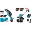 SEESII Electric Tiller for Gardening 300 RPM,SEESII Mini Chainsaw Cordless 6-inch