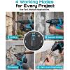 Seesii 1-Inch Cordless SDS-Plus Rotary Hammer Drill, 2.8J Impact Energy Brushless Motor, 4-Mode with Safety Clutch, 2 x 4.0Ah Batteries & Chisel/Bit Set for Concrete Drilling & Home Renovation(Blue)