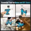 Seesii Cordless SDS-Plus Rotary Hammer Drill for Concrete, 2 × 4.0Ah Batteries, Includes 3 Drill Bits, Flat & Point Chisels, Lightweight Power Tool for Home Improvement, DIY & Masonry(Blue)