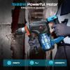Seesii Heavy Duty Rotary Hammer: 13 Amp 1-1/4″ SDS-Plus Demolition Hammer Drill for Concrete, Brick & Stone, 6J Power with 4 Functions, Safety Clutch & Anti-Vibration, Drill Bits and Chisels Included(Blue)