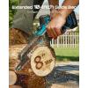 SEESII 10-Inch 2-in-1 Cordless Pole Saw & Mini Chainsaw, 21V Battery Powered Brushless Electric Tree Trimmer with Extension Pole, 2×4000mAh Batteries, Automatic Oiling,Handheld Pruner(10 inch pole saw)