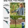 SEESII 10-Inch 2-in-1 Cordless Pole Saw & Mini Chainsaw, 21V Battery Powered Brushless Electric Tree Trimmer with Extension Pole, 2×4000mAh Batteries, Automatic Oiling,Handheld Pruner(10 inch pole saw)