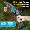 Seesii Mini Chainsaw Cordless, 8 Inch & 6 Inch Electric Chainsaw with 2 Batteries & Auto Oiler, 1000W Brushless Handheld Chain Saw for Tree Branch Wood Cutting, Garden Tools Gift for Men Dad Husband(6″ & 8″ M8 Ace w/ 2 x 2.0 AH Battery)