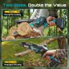 Seesii Mini Chainsaw Cordless, 8 Inch & 6 Inch Electric Chainsaw with 2 Batteries & Auto Oiler, 1000W Brushless Handheld Chain Saw for Tree Branch Wood Cutting, Garden Tools Gift for Men Dad Husband(6″ & 8″ M8 Ace w/ 2 x 2.0 AH Battery)