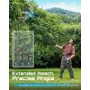 SEESII 2-in-1 Cordless Pole Saw & Hedge Trimmer Combo, 8″ Electric Pole Chainsaw with 2×4.0 Ah Batteries, 16-Inch Extension Pole Hedge Trimmer, Bush Tree Pruner Limb Branch Cutter, 15ft Long Reach(Sky Blue)