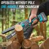 SEESII 2-in-1 Cordless Pole Saw & Hedge Trimmer Combo, 8″ Electric Pole Chainsaw with 2×4.0 Ah Batteries, 16-Inch Extension Pole Hedge Trimmer, Bush Tree Pruner Limb Branch Cutter, 15ft Long Reach(Deep Blue)