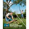 SEESII 2-in-1 Cordless Pole Saw & Hedge Trimmer Combo, 8″ Electric Pole Chainsaw with 2×4.0 Ah Batteries, 16-Inch Extension Pole Hedge Trimmer, Bush Tree Pruner Limb Branch Cutter, 15ft Long Reach(Blue)