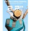 SEESII 2-in-1 Pole Pruning Shears: 2.2″ Cutting Diameter Cordless Electric Pole Pruners, 2*4000mAh Batteries, Brushless Motor, Extra SK5 Blade, 4 Mode Adjustable Garden Shears for Tree Flower Trimming(Blue)