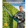 SEESII 40V Hedge Trimmer Cordless, 24″ Electric Hedge Trimmer, 26000 RPM Bush Trimmer with 2 Pcs 4000mAh Batteries Operation, 80 Mins Runtime, Shrub Trimmer with 180° Rotatable Head, 1″ Blade Gap Blue