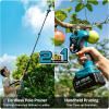 SEESII Electric Pruning Shears for Garden: 1.2″ Cutting Diameter Cordless Power Pruner, 2*2000mAh Batteries, Brushless Motor, Extra SK5 Blade, 2 Modes Battery Powered Branch Cutter for Tree Trimming(Light Blue)