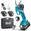 SEESII 2-in-1 Pole Pruning Shears: 2.2″ Cutting Diameter Cordless Electric Pole Pruners, 2*4000mAh Batteries, Brushless Motor, Extra SK5 Blade, 4 Mode Adjustable Garden Shears for Tree Flower Trimming(Light Blue)