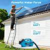 Seesii Cordless Transfer Pump for Water/Diesel, 760GPH Self-priming 2×4000mAh Rechargeable Battery, Portable Electric Utility Pump for RV, Garden, Hot Tub, Tank, Pool, Ponds, Aquariums, Rain Barrels(Blue)