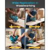 SEESII Brushless Cordless Jigsaw Tool, 2×4.0Ah Batteries, Tool-Free 0–45° Bevel Cutting, 3500 SPM Variable Speed, 4 Orbital Settings, Electric Jig Saw for Woodworking & DIY Projects & Home Use(Light Blue)