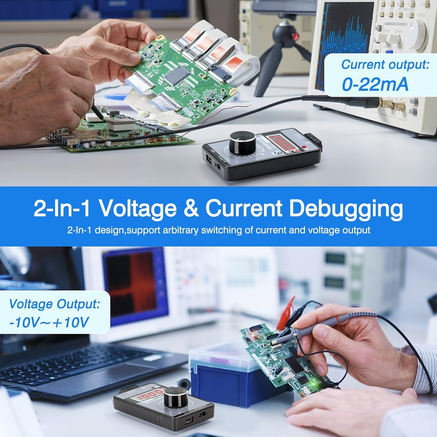 image:imageSeesii 022mA420mA DC 010V Signal Generator Mini Adjuatable Function Generator with LCD Display Current Voltage Analog Generator