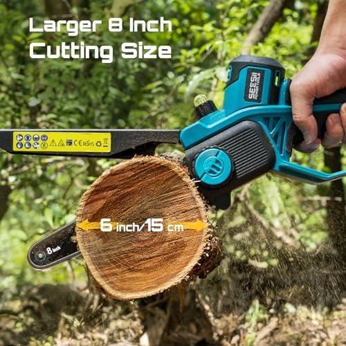image:imageSeesii 13 Electric Weed Wacker amp SEESII Flagship 8Inch Cordless Mini Chainsaw