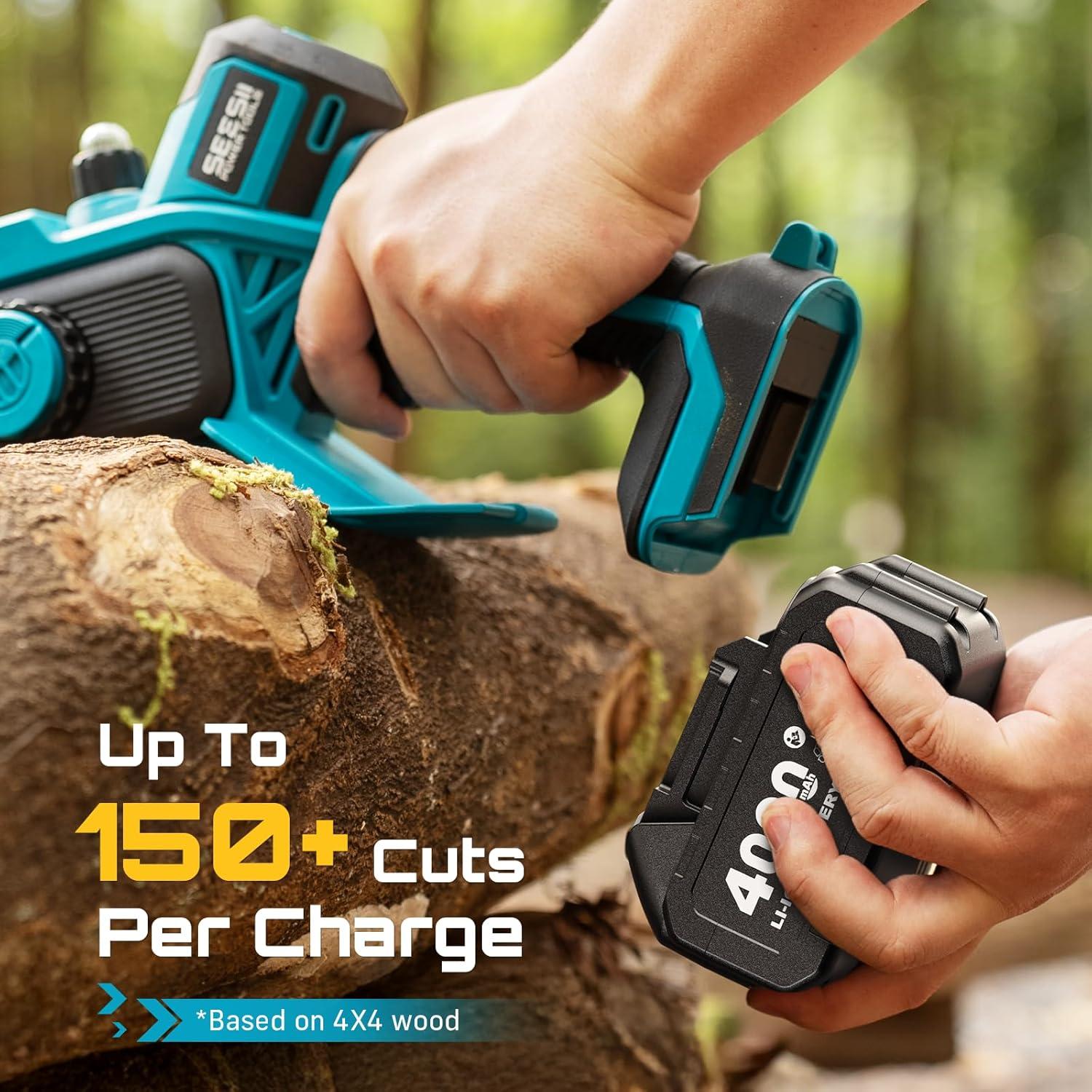 image:imageSeesii 13 Electric Weed Wacker amp SEESII Flagship 8Inch Cordless Mini Chainsaw