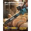 SEESII 40V 18-Inch Electric Chainsaw: Cordless Chainsaw with 2 x 5.0Ah Batteries & Fast Chargers, 2200W Brushless Battery Powered Chain Saw, Auto-Oiling Electric Saw for Tree Felling and Wood Cutting(Cerulean)