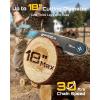 SEESII 40V 18-Inch Electric Chainsaw: Cordless Chainsaw with 2 x 5.0Ah Batteries & Fast Chargers, 2200W Brushless Battery Powered Chain Saw, Auto-Oiling Electric Saw for Tree Felling and Wood Cutting(Cerulean)