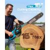 SEESII 40V 18-Inch Electric Chainsaw: Cordless Chainsaw with 2 x 5.0Ah Batteries & Fast Chargers, 2200W Brushless Battery Powered Chain Saw, Auto-Oiling Electric Saw for Tree Felling and Wood Cutting(Blue)