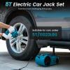 Seesii Electric Car Jack, 5 Ton Car Jack kit, 12V Hydraulic Jack with Electric Impact Wrench and Tire Inflator Pump & Mini Chainsaw 6-inch Mini Chainsaw Cordless 12 Pcs Tool Set
