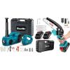 Seesii Electric Car Jack, 5 Ton Car Jack kit, 12V Hydraulic Jack with Electric Impact Wrench and Tire Inflator Pump & Mini Chainsaw 6-inch Mini Chainsaw Cordless 12 Pcs Tool Set