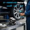 SEESII Upgraded Impact Wrench 1180 Ft-lbs (1600 N·m): 1/2″ High-Torque Impact Gun with Detachable Side Handle, 21V Cordless Impact Driver 2x 4.0Ah Batteries for Car/Pickup Truck/Mower/Industrial Tasks(Blue16)