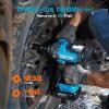 SEESII Upgraded Impact Wrench 1180 Ft-lbs (1600 N·m): 1/2″ High-Torque Impact Gun with Detachable Side Handle, 21V Cordless Impact Driver 2x 4.0Ah Batteries for Car/Pickup Truck/Mower/Industrial Tasks(Blue16)