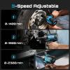 SEESII Upgraded Impact Wrench 1180 Ft-lbs (1600 N·m): 1/2″ High-Torque Impact Gun with Detachable Side Handle, 21V Cordless Impact Driver 2x 4.0Ah Batteries for Car/Pickup Truck/Mower/Industrial Tasks(Blue12)