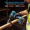 Seesii Impact Wrench 886 Ft-lbs(1200N.m), 1/2 High Torque Impact Gun with 21V 2×4.0Ah Battery, Electric Impact Driver, 2900IPM, 5 Socket, Cordless Impact Wrench for Home Car/Mower/Pickup/Truck RV(1200N.m with One Batteries)