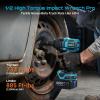 Seesii Impact Wrench 886 Ft-lbs(1200N.m), 1/2 High Torque Impact Gun with 21V 2×4.0Ah Battery, Electric Impact Driver, 2900IPM, 5 Socket, Cordless Impact Wrench for Home Car/Mower/Pickup/Truck RV(1200N.m with Two Batteries)