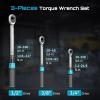Seesii Torque Wrench Set 1/4″ 3/8″ 1/2″ Drive, Click Type Torque Wrench Kit with Adapters, ±3% Accuracy, Dual Scale 72-Tooth Ratchet for Car, Motorcycle, Bike Repair