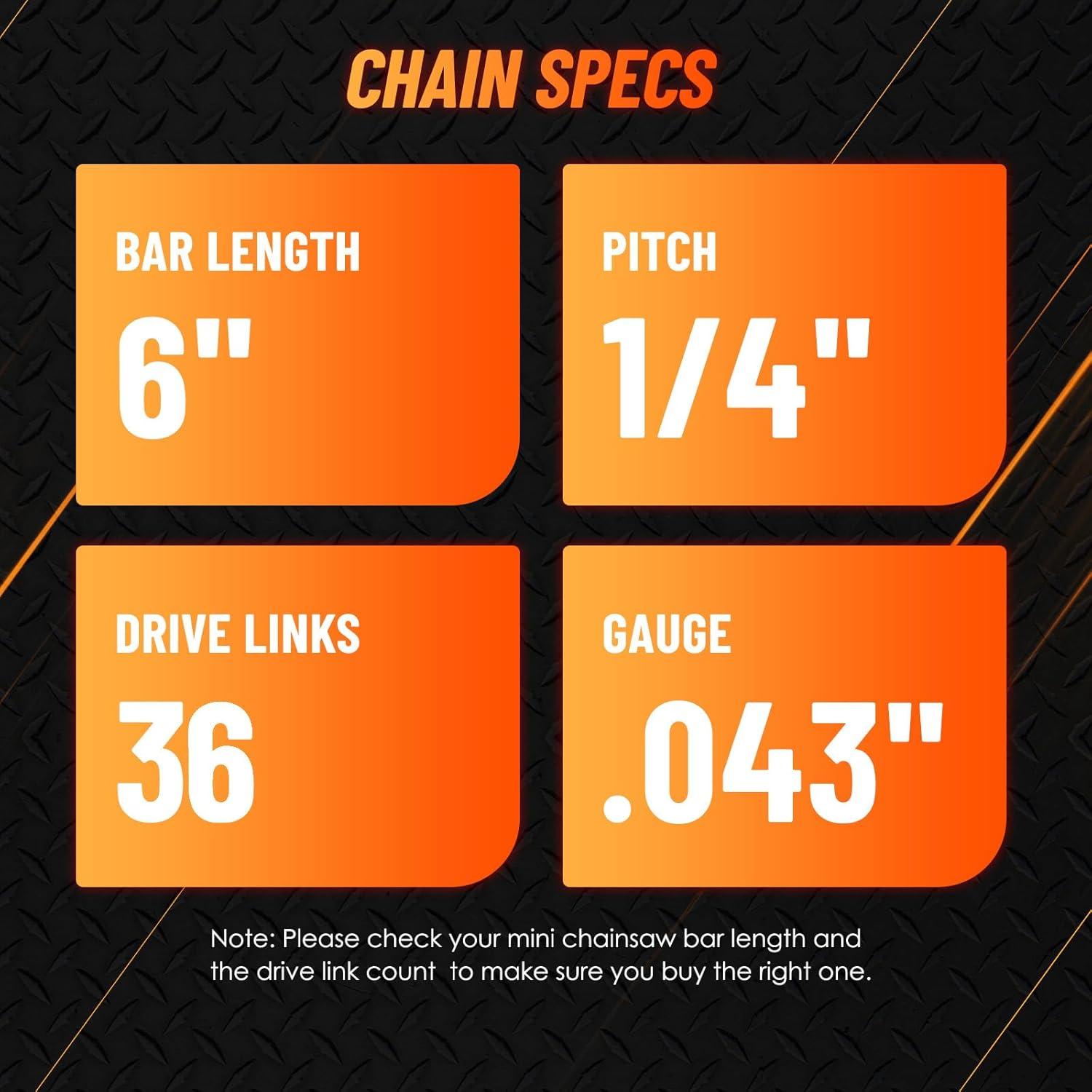 image:imageSEESII Cordless Pole Chainsaw Hedge Trimmer Pruning Shears with 3 Pack Chainsaw Chains
