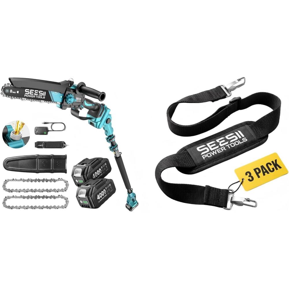 image:imageSEESII Pole Saw 8 Inch with Shoulder Strap 3 Pack