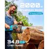 SEESII 40V 16-Inch Cordless Chainsaw with 3 Pack Replacment Chainsaw Chains