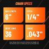 SEESII Pole Saw Cordless with 3 Pack Chain Saw Chains