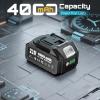 Seesii 21V 4000mAh Original Rechargeable Battery, Compatible with All Tools, Impact Wrench, Mini Chainsaw, Pole Saw, Pruning Shears, Long-Lasting Battery Life, Safe and Fast Charging