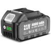 Seesii 21V 4000mAh Original Rechargeable Battery, Compatible with All Tools, Impact Wrench, Mini Chainsaw, Pole Saw, Pruning Shears, Long-Lasting Battery Life, Safe and Fast Charging