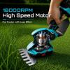 Seesii 20V Cordless Hedge Trimmer: 2-in-1 Electric Shrub Trimmer and Grass Shears with 12″ and 6″ Dual-Action SK5 Blades, 2 x 2.0Ah Batteries, Rotating Handle, Power Hedge Clipper for Lawn and Garden