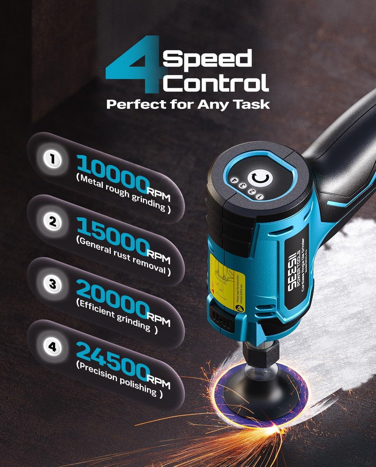 image:imageSEESII 1HP Submersible Water Pump Cordless Right Angle Die Grinder Kit 14