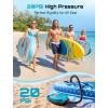 Seesii Electric Paddle Board Pump, Rechargeable 20PSI Cordless SUP Pump, Intelligent Dual Stage Fast Inflation & Deflation, Portable High Pressure Auto-Off Air Pump for Paddleboards, Boat, Kayaks